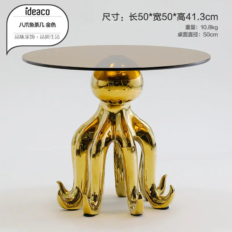 DecorBites™ Octopus Glass Side Table - Nordic Design Creative Living Room Furniture